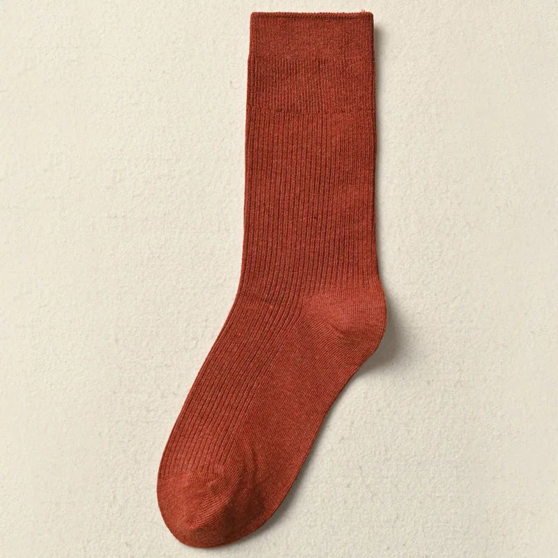 Winter Warm Cotton Socks Soft Knitted Socks Women Solid Color Casual Harajuku Socks Female Basic Daily Socks Aviola