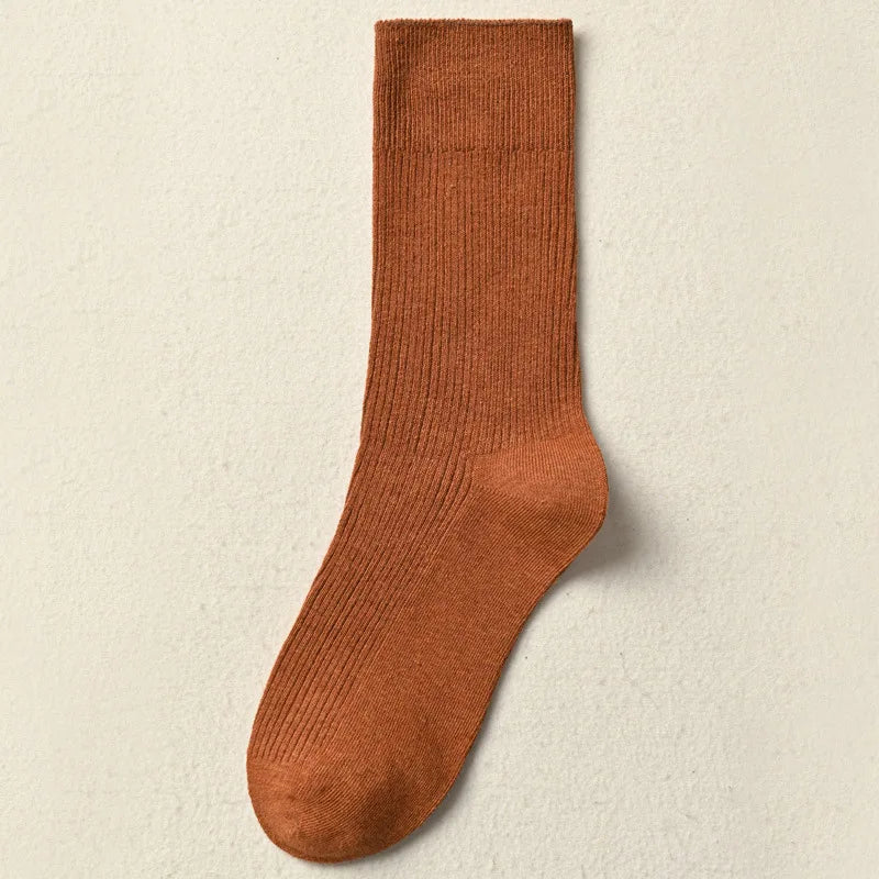 Winter Warm Cotton Socks Soft Knitted Socks Women Solid Color Casual Harajuku Socks Female Basic Daily Socks Aviola