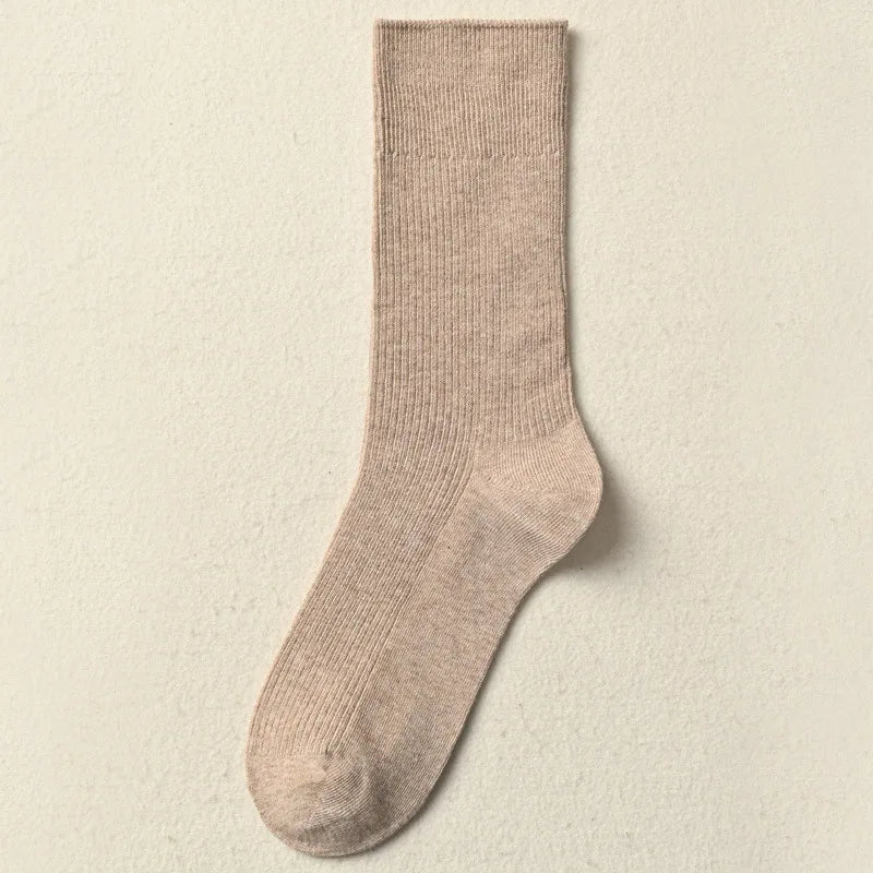 Winter Warm Cotton Socks Soft Knitted Socks Women Solid Color Casual Harajuku Socks Female Basic Daily Socks Aviola