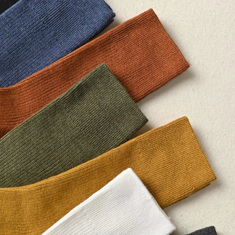 Winter Warm Cotton Socks Soft Knitted Socks Women Solid Color Casual Harajuku Socks Female Basic Daily Socks Aviola