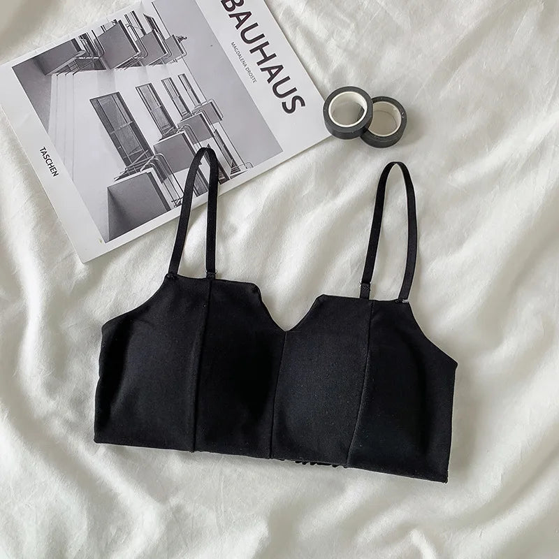 Push Up Bras For Women Sexy Lingerie Squareneck Bra Crop Tops Cotton Bra Female Comfy Underwear Intimates Wireless Brassiere Aviola