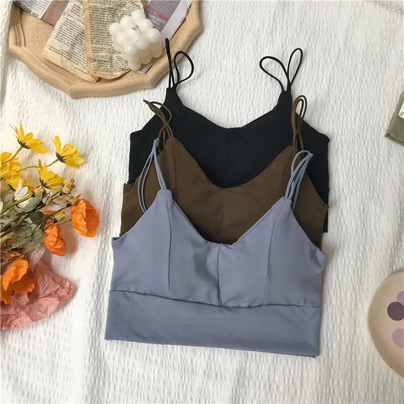 Cotton Tube Bra Tops Women Crop Top Female Seamless Underwear Top Sleeveless Sexy Lingerie Padded Summer Bandeau Aviola