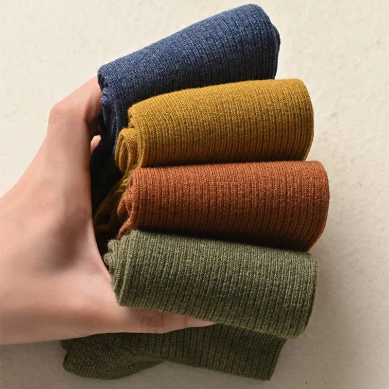 Winter Warm Cotton Socks Soft Knitted Socks Women Solid Color Casual Harajuku Socks Female Basic Daily Socks Aviola