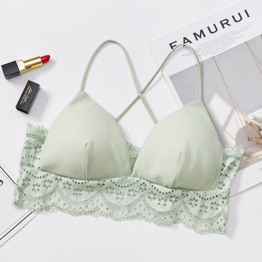 Lace Bra Women Cross Back Bralette Women's Sexy Lingerie Breathable Underwear Comfort Bra Sexy Intimates Aviola