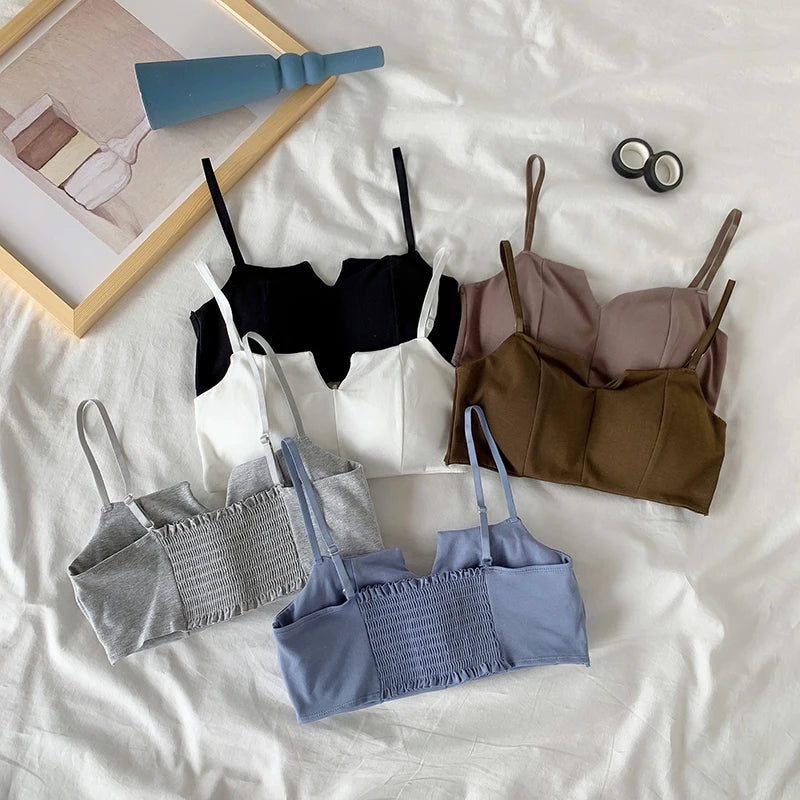 Push Up Bras For Women Sexy Lingerie Squareneck Bra Crop Tops Cotton Bra Female Comfy Underwear Intimates Wireless Brassiere Aviola