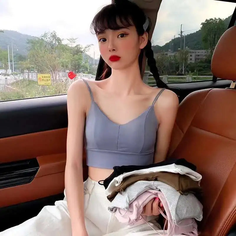 Cotton Tube Bra Tops Women Crop Top Female Seamless Underwear Top Sleeveless Sexy Lingerie Padded Summer Bandeau Aviola