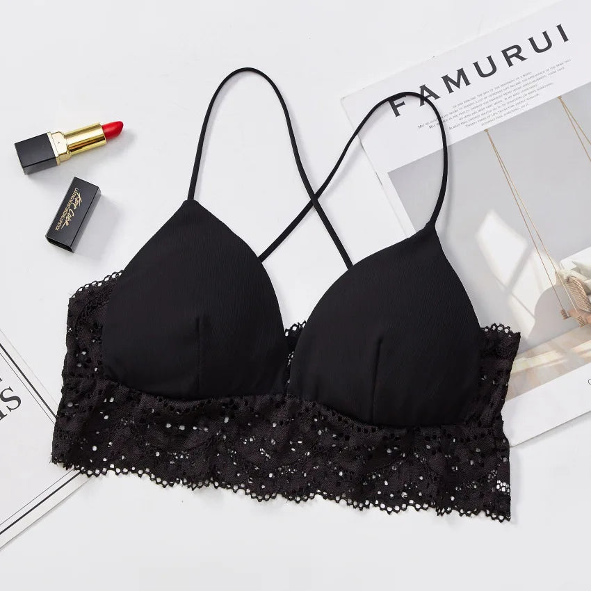 Lace Bra Women Cross Back Bralette Women's Sexy Lingerie Breathable Underwear Comfort Bra Sexy Intimates Aviola