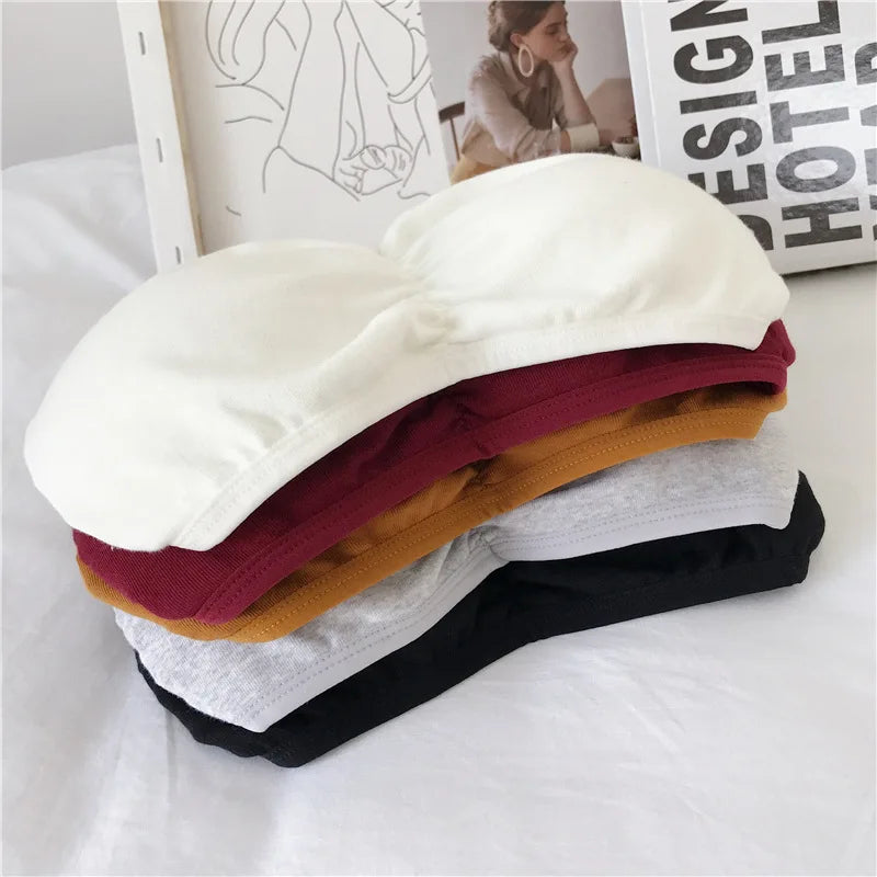 Strapless Bra Tube Top Women Cross Back Bralette Wireless Invisible Bra Seamless Underwear Female Lingerie Sexy Cotton Crop Top Aviola
