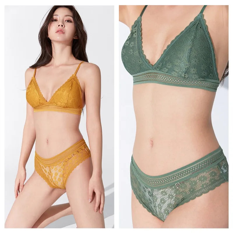 Floral Lace Bralette Push Up Bras Women Sexy Lingerie Backless Brassiere Wireless Thin Underwear Padded Bra Wirefree Bra Aviola