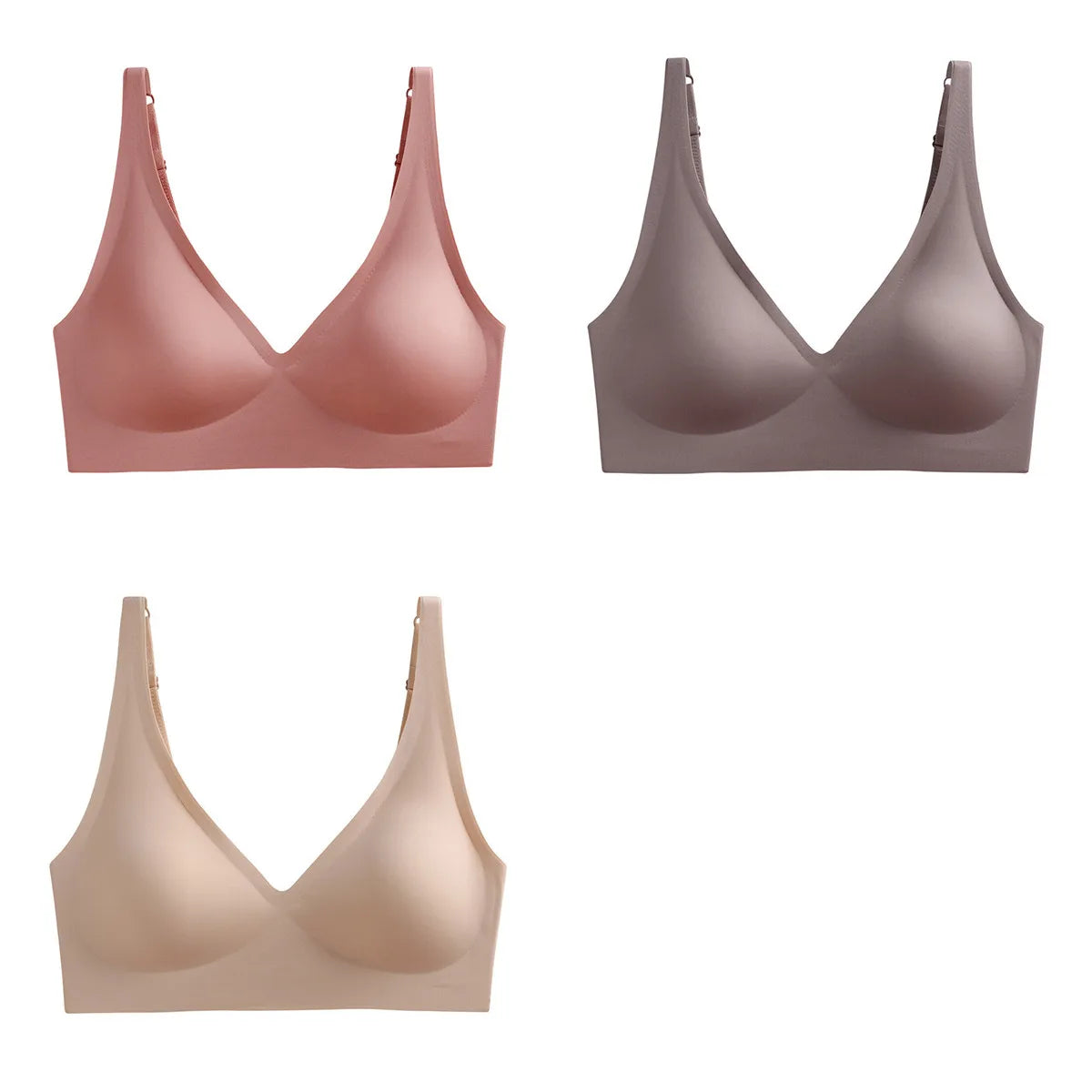 3Pcs/Set Seamless Bras Wire Free Brassiere Women Underwear Female Sexy Lingerie Plunge Underwear & Sleepwears Intimates Aviola