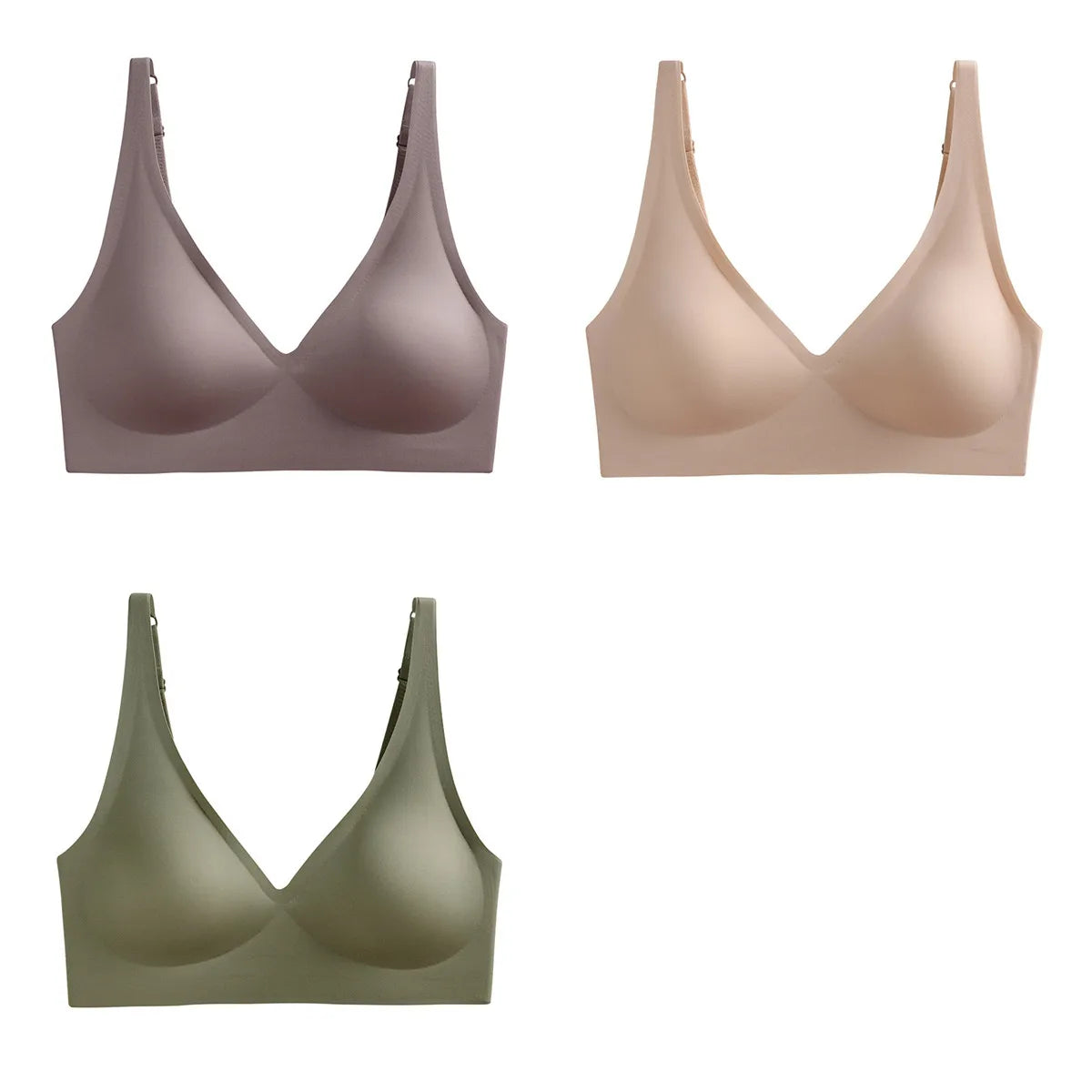 3Pcs/Set Seamless Bras Wire Free Brassiere Women Underwear Female Sexy Lingerie Plunge Underwear & Sleepwears Intimates Aviola