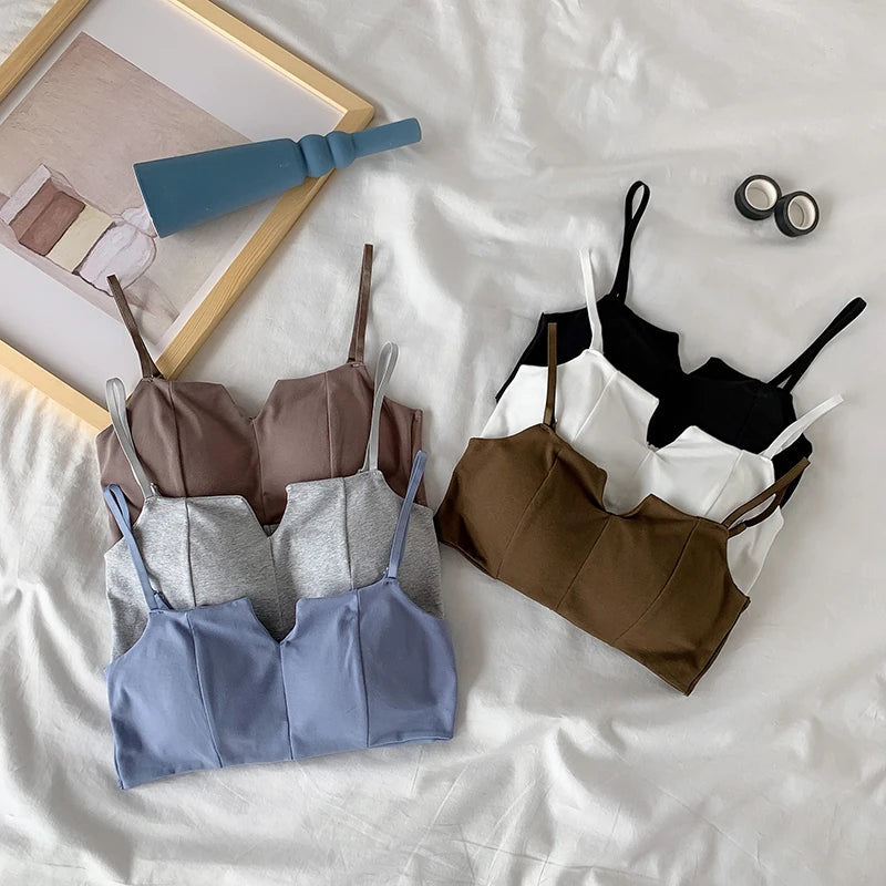 Push Up Bras For Women Sexy Lingerie Squareneck Bra Crop Tops Cotton Bra Female Comfy Underwear Intimates Wireless Brassiere Aviola