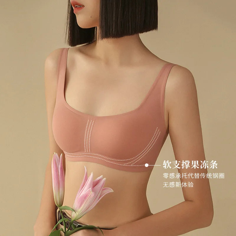 Seamless Bra Wire Free Brassieres Soft Women's Underwear Comfort Intimates Sexy Lingerie Invisible Underwear Squareneck Bra Tops Aviola