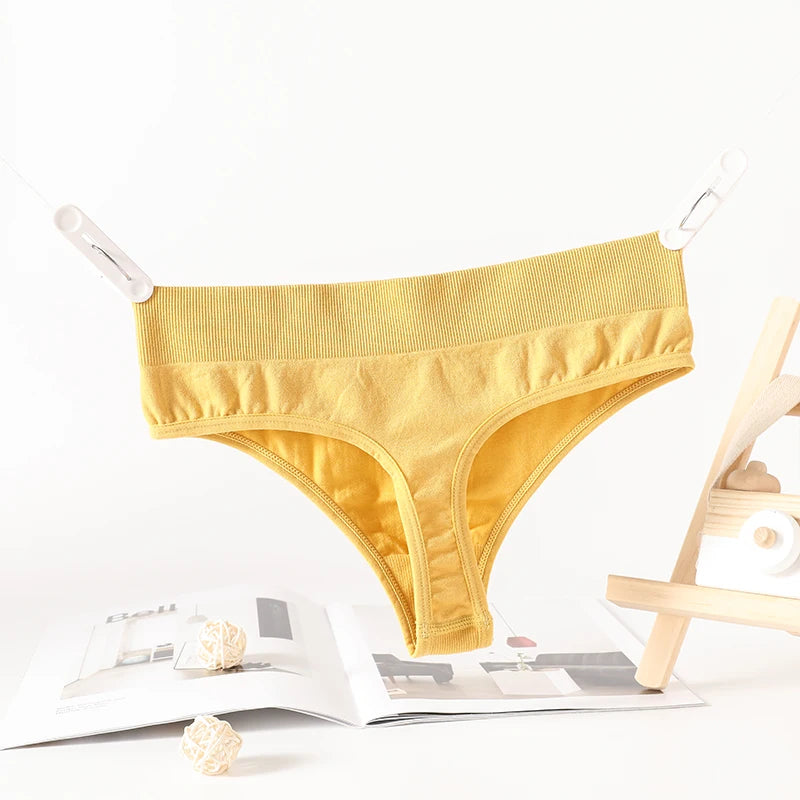 1Pc/2Pcs Seamless Thongs Women G-String High Rise Panties Sexy Lingerie  Female Underpants High Leg Shapewear Underwear M-XL Aviola