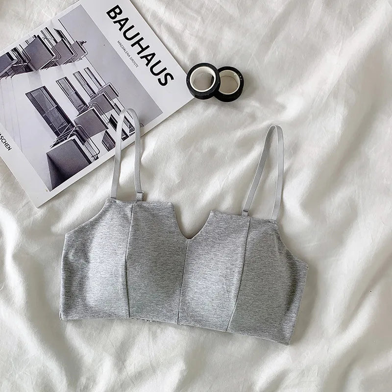 Push Up Bras For Women Sexy Lingerie Squareneck Bra Crop Tops Cotton Bra Female Comfy Underwear Intimates Wireless Brassiere Aviola