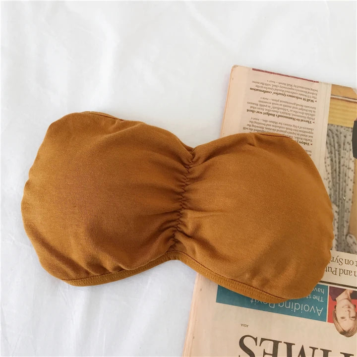 Strapless Bra Tube Top Women Cross Back Bralette Wireless Invisible Bra Seamless Underwear Female Lingerie Sexy Cotton Crop Top Aviola