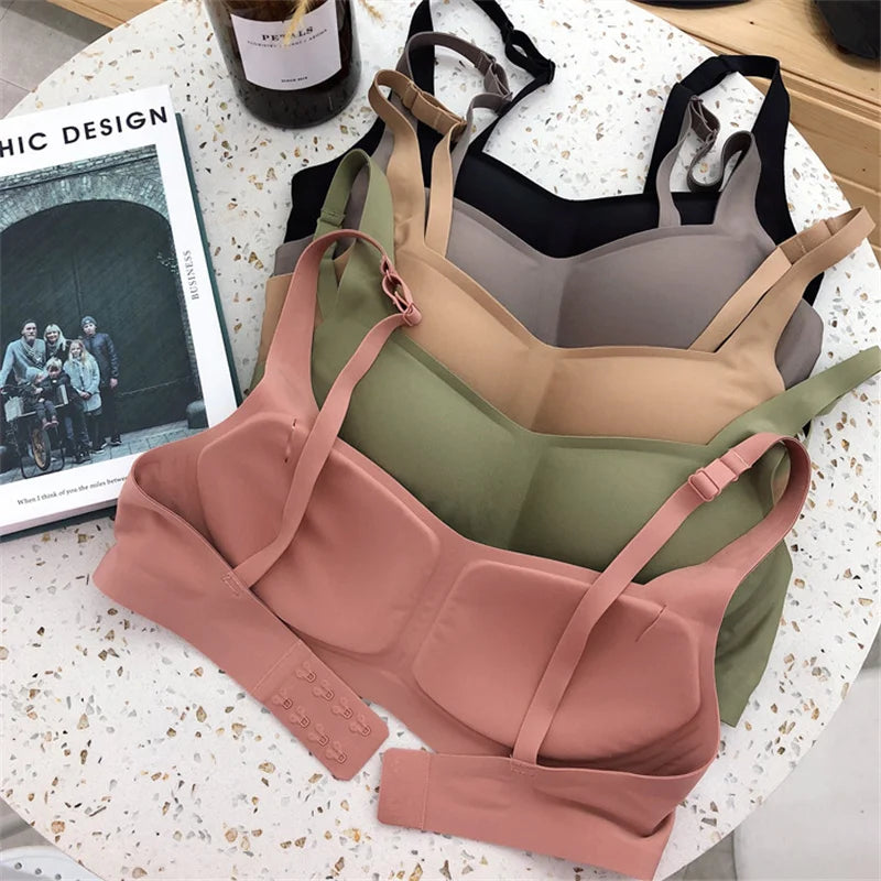 Seamless Bra Wire Free Brassieres Soft Women's Underwear Comfort Intimates Sexy Lingerie Invisible Underwear Squareneck Bra Tops Aviola