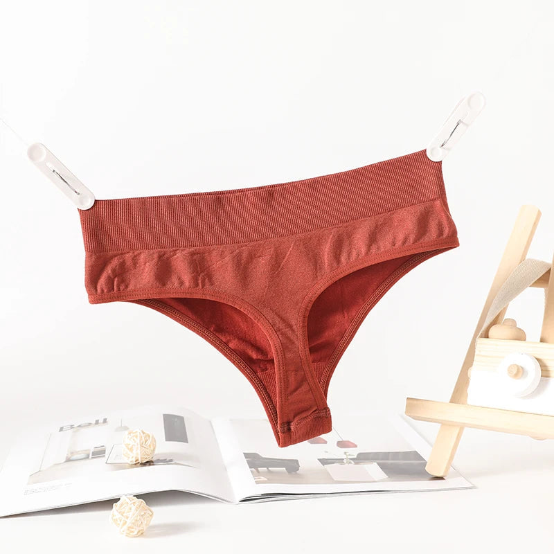 1Pc/2Pcs Seamless Thongs Women G-String High Rise Panties Sexy Lingerie  Female Underpants High Leg Shapewear Underwear M-XL Aviola