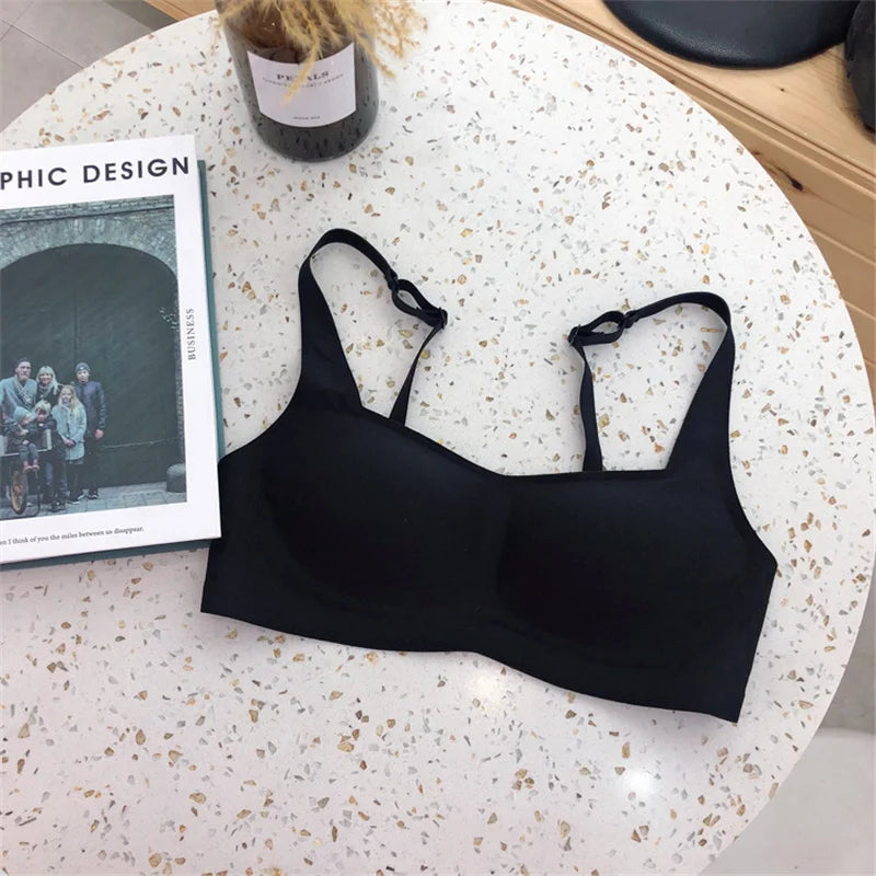 Seamless Bra Wire Free Brassieres Soft Women's Underwear Comfort Intimates Sexy Lingerie Invisible Underwear Squareneck Bra Tops Aviola