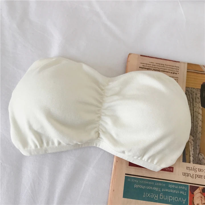 Strapless Bra Tube Top Women Cross Back Bralette Wireless Invisible Bra Seamless Underwear Female Lingerie Sexy Cotton Crop Top Aviola