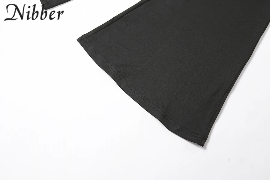 Nibber Sexy Open-Back Jumpsuit Hollow New Spring Fashion Flared High Street For Temperament Women Street Daily Commuting Wear Aviola