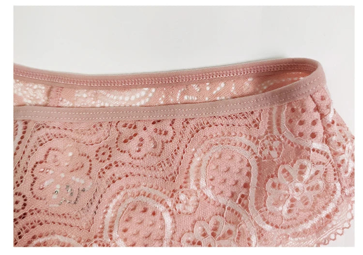 Woman Lace Panty Sexy Weave Panties for Women Floral Briefs Female Underwear Printed Underpants Fashion Sexy Lingerie NK2135 Aviola