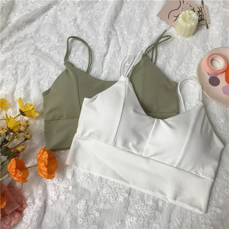 Cotton Tube Bra Tops Women Crop Top Female Seamless Underwear Top Sleeveless Sexy Lingerie Padded Summer Bandeau Aviola
