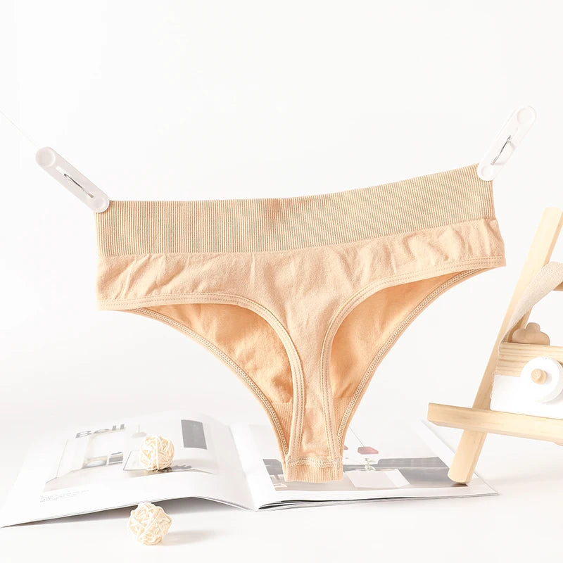 1Pc/2Pcs Seamless Thongs Women G-String High Rise Panties Sexy Lingerie  Female Underpants High Leg Shapewear Underwear M-XL Aviola