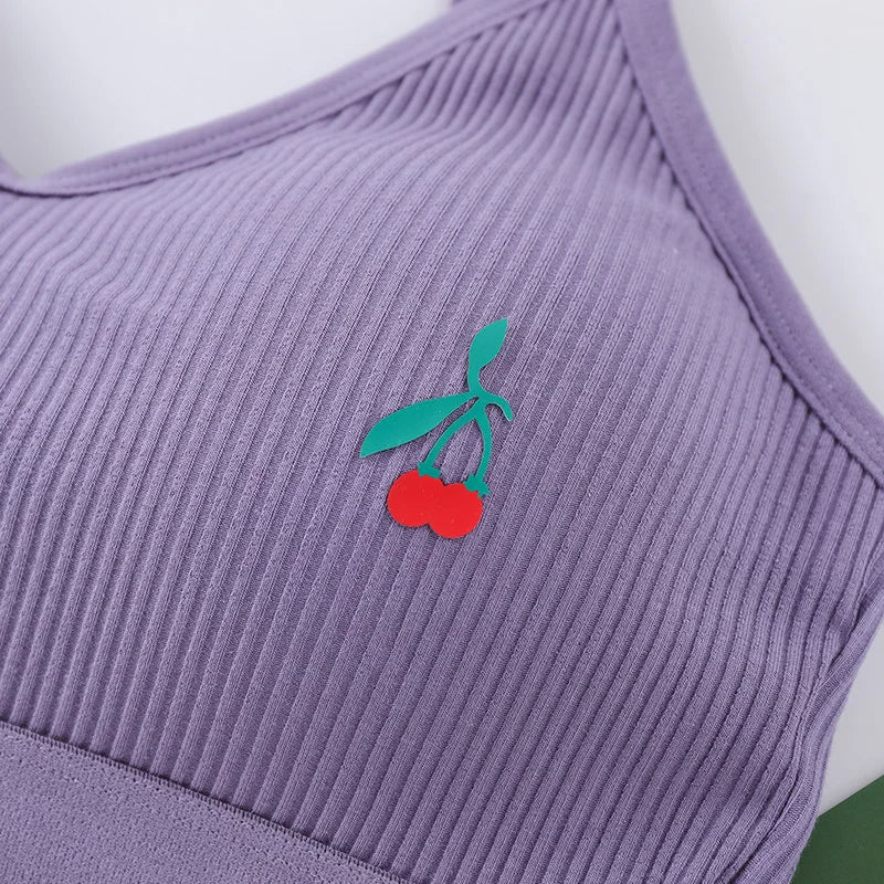 Cotton Bras for Women Underwear Female Cute Cherry Bralette Wireless Seamless Brassiere Crop Top Removable Pad Sexy Lingerie Aviola