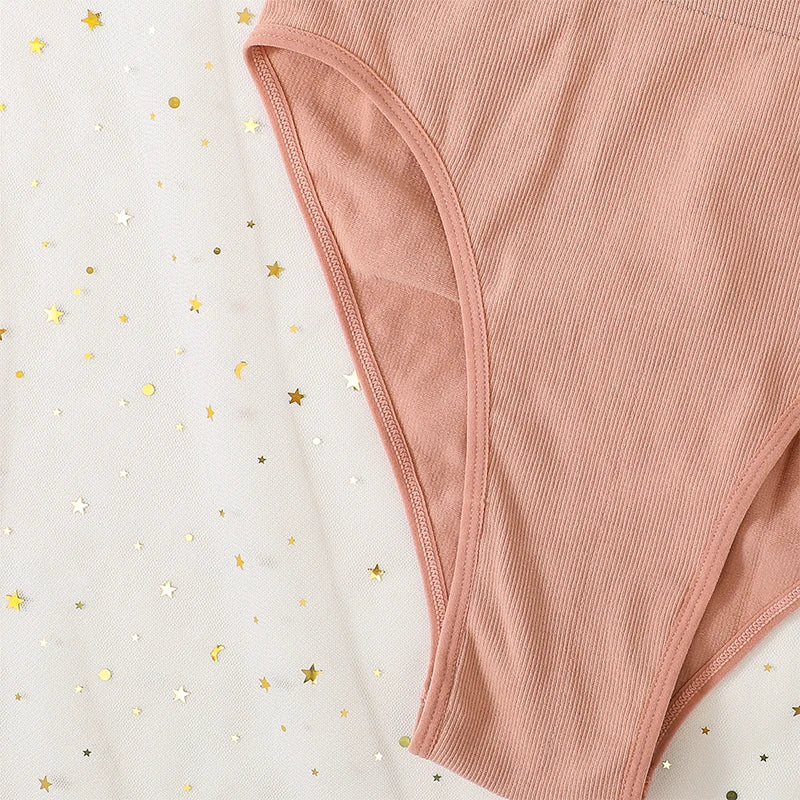 3Pcs/Set Seamless Panties Women High Waist Briefs High Cut Sports Bottom Underwear Female Stretch Rib Underpants Sexy Lingerie Aviola