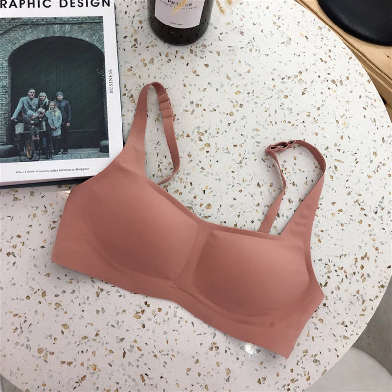 Seamless Bra Wire Free Brassieres Soft Women's Underwear Comfort Intimates Sexy Lingerie Invisible Underwear Squareneck Bra Tops Aviola