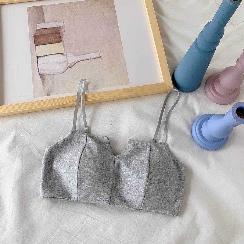 Push Up Bras For Women Sexy Lingerie Squareneck Bra Crop Tops Cotton Bra Female Comfy Underwear Intimates Wireless Brassiere Aviola