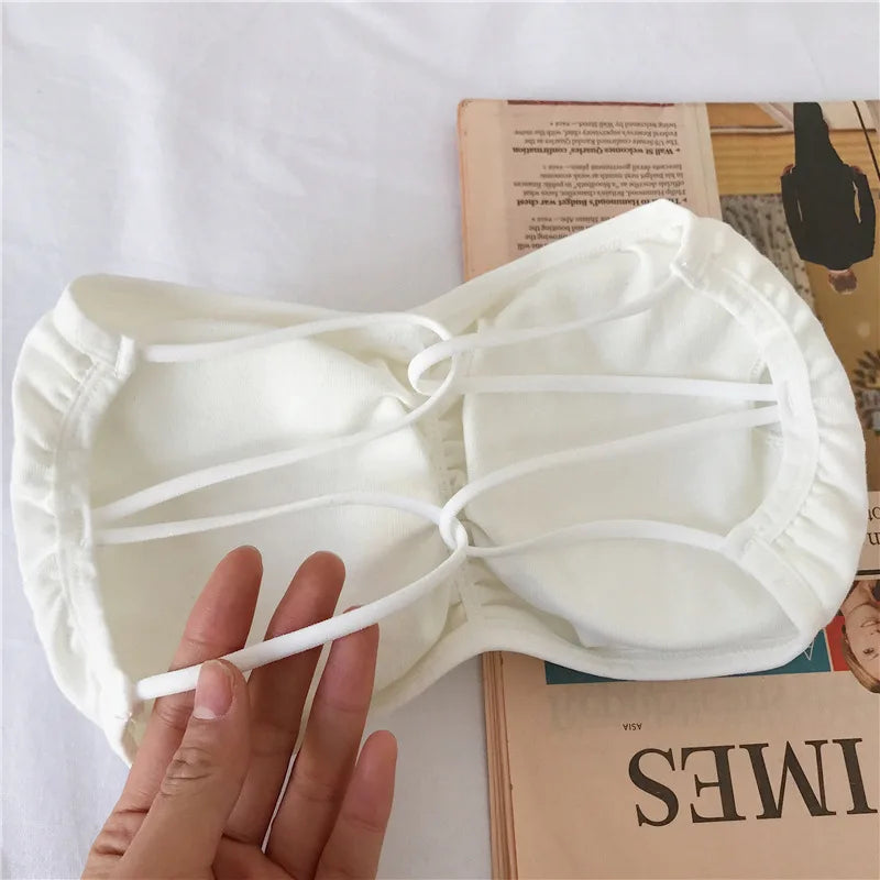Strapless Bra Tube Top Women Cross Back Bralette Wireless Invisible Bra Seamless Underwear Female Lingerie Sexy Cotton Crop Top Aviola