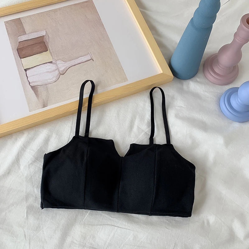 Push Up Bras For Women Sexy Lingerie Squareneck Bra Crop Tops Cotton Bra Female Comfy Underwear Intimates Wireless Brassiere Aviola