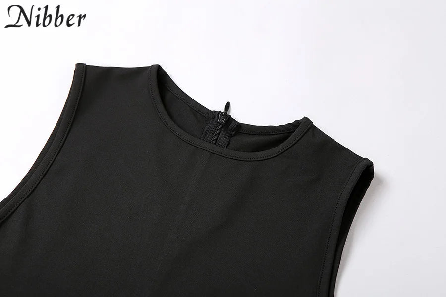 Nibber Summer Solid Basic Black White Jumpsuit Overalls Women's Clothing 2021 Street Casual Activity Wear Fitness Outfit Female Aviola