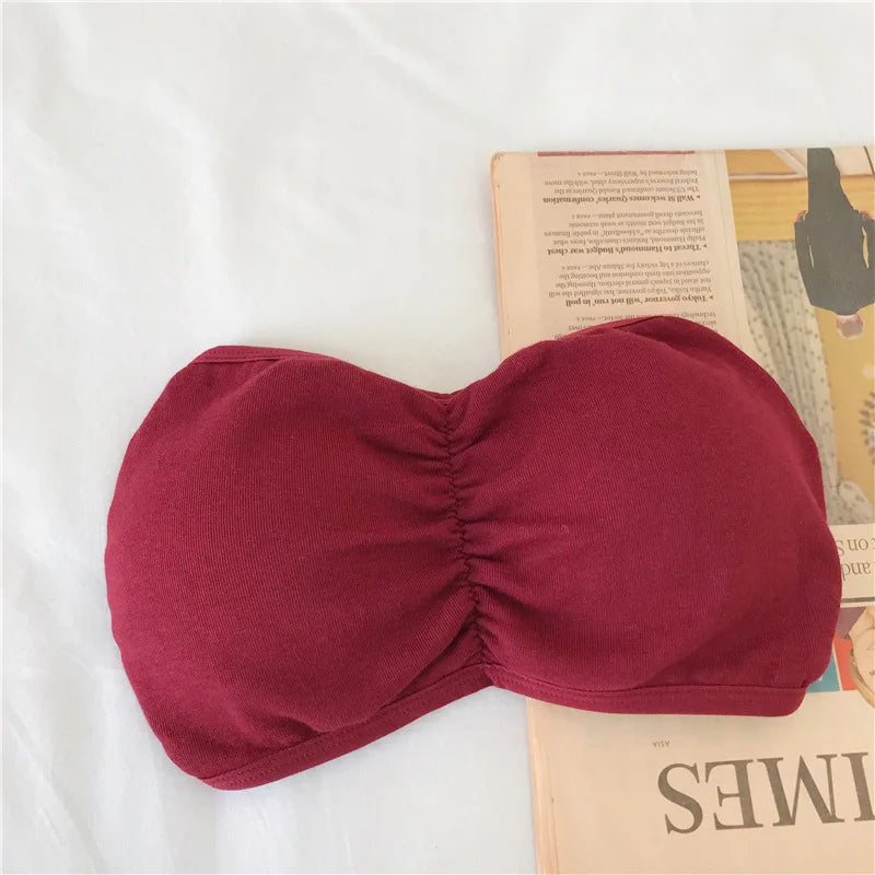Strapless Bra Tube Top Women Cross Back Bralette Wireless Invisible Bra Seamless Underwear Female Lingerie Sexy Cotton Crop Top Aviola