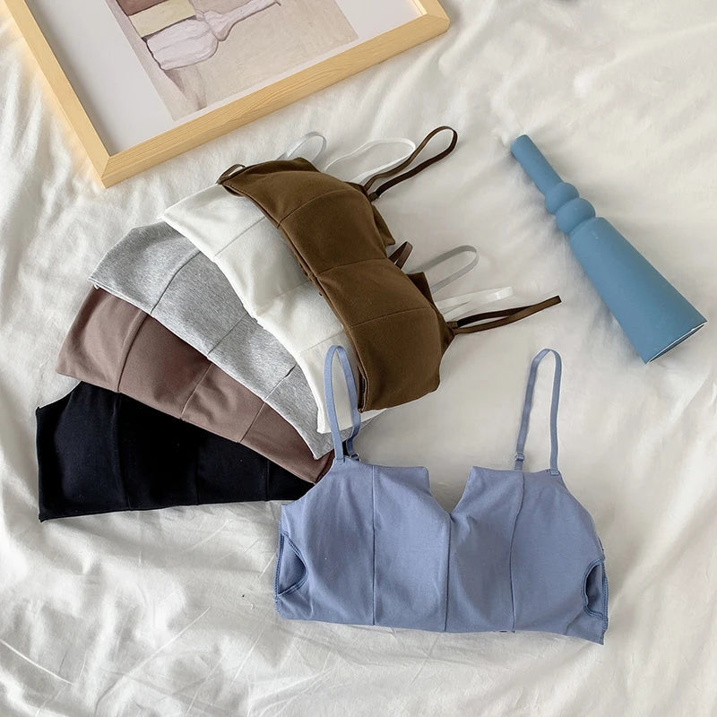 Push Up Bras For Women Sexy Lingerie Squareneck Bra Crop Tops Cotton Bra Female Comfy Underwear Intimates Wireless Brassiere Aviola