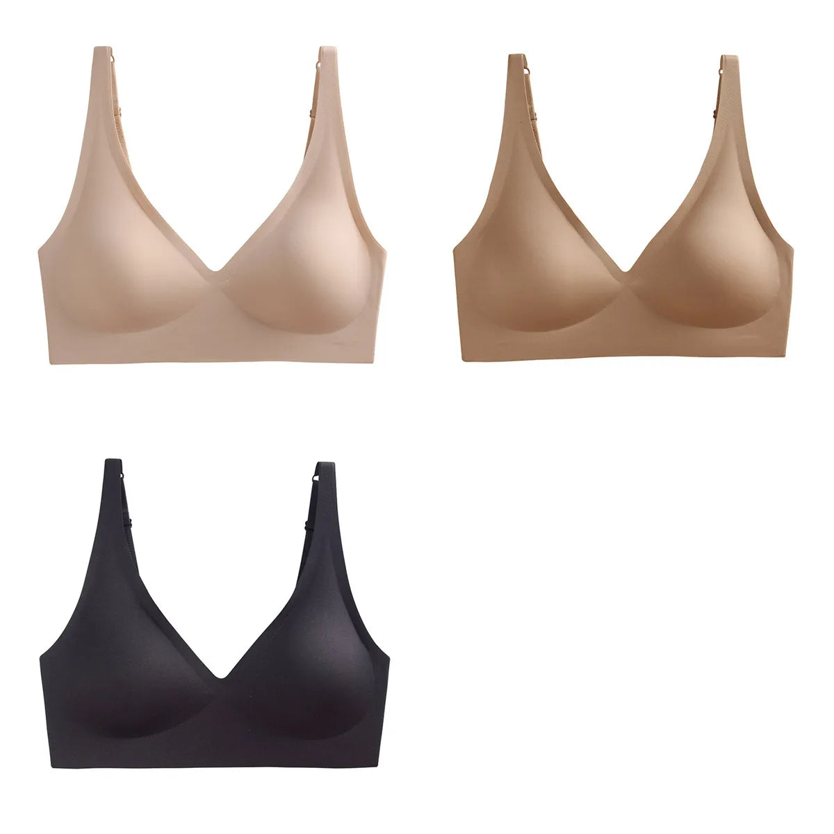 3Pcs/Set Seamless Bras Wire Free Brassiere Women Underwear Female Sexy Lingerie Plunge Underwear & Sleepwears Intimates Aviola