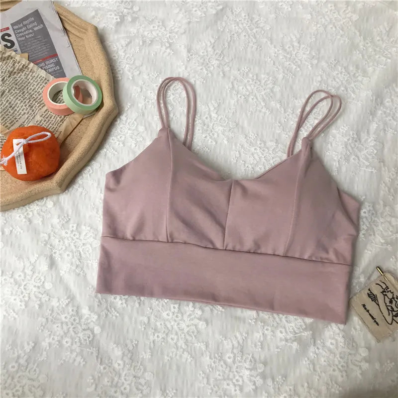 Cotton Tube Bra Tops Women Crop Top Female Seamless Underwear Top Sleeveless Sexy Lingerie Padded Summer Bandeau Aviola