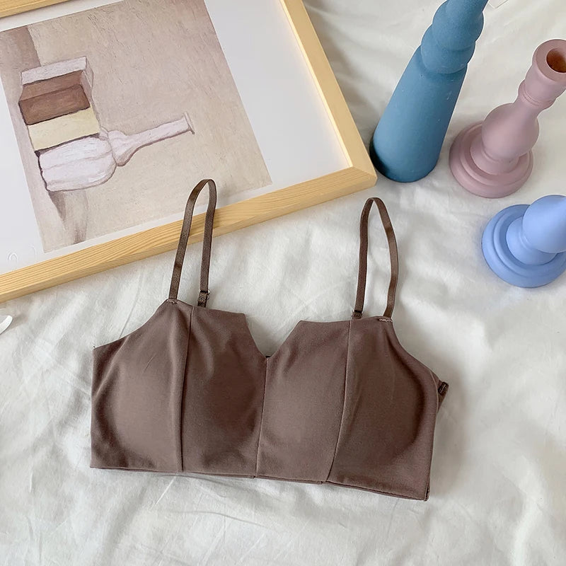 Push Up Bras For Women Sexy Lingerie Squareneck Bra Crop Tops Cotton Bra Female Comfy Underwear Intimates Wireless Brassiere Aviola
