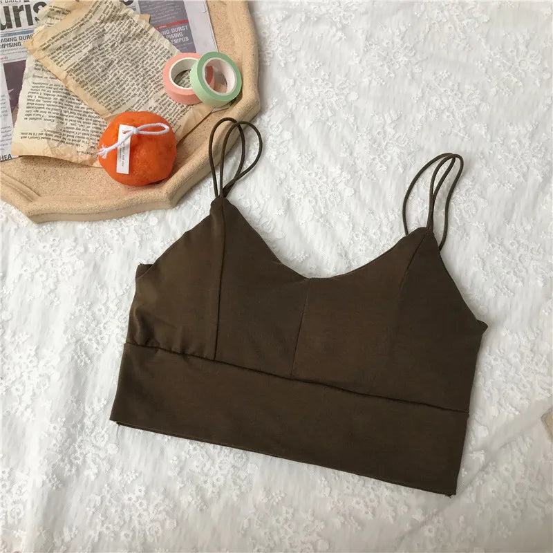 Cotton Tube Bra Tops Women Crop Top Female Seamless Underwear Top Sleeveless Sexy Lingerie Padded Summer Bandeau Aviola