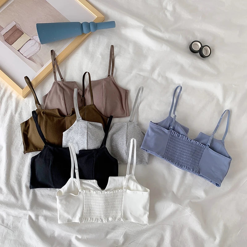 Push Up Bras For Women Sexy Lingerie Squareneck Bra Crop Tops Cotton Bra Female Comfy Underwear Intimates Wireless Brassiere Aviola