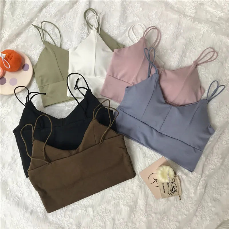 Cotton Tube Bra Tops Women Crop Top Female Seamless Underwear Top Sleeveless Sexy Lingerie Padded Summer Bandeau Aviola