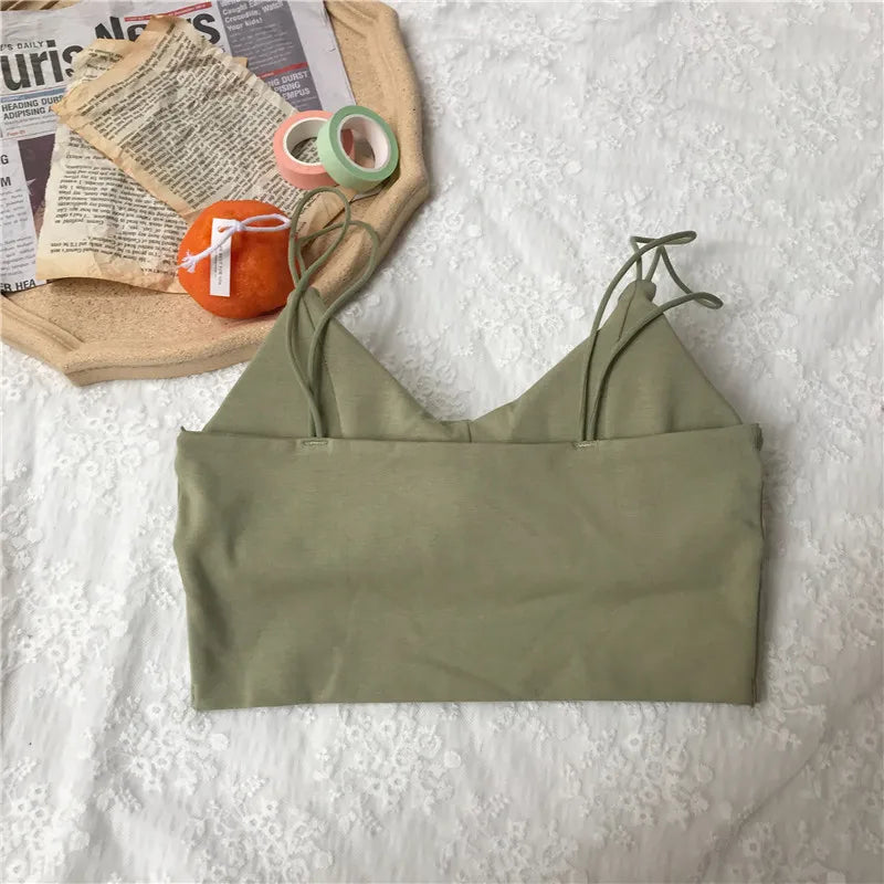 Cotton Tube Bra Tops Women Crop Top Female Seamless Underwear Top Sleeveless Sexy Lingerie Padded Summer Bandeau Aviola