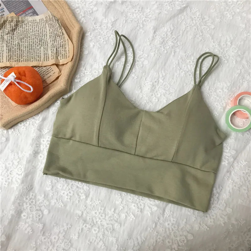 Cotton Tube Bra Tops Women Crop Top Female Seamless Underwear Top Sleeveless Sexy Lingerie Padded Summer Bandeau Aviola