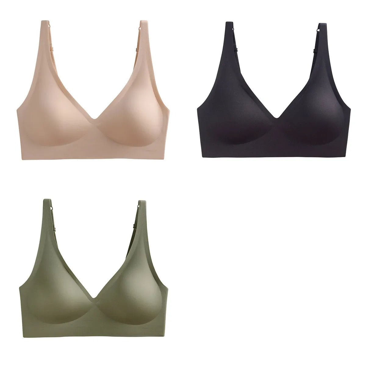 3Pcs/Set Seamless Bras Wire Free Brassiere Women Underwear Female Sexy Lingerie Plunge Underwear & Sleepwears Intimates Aviola