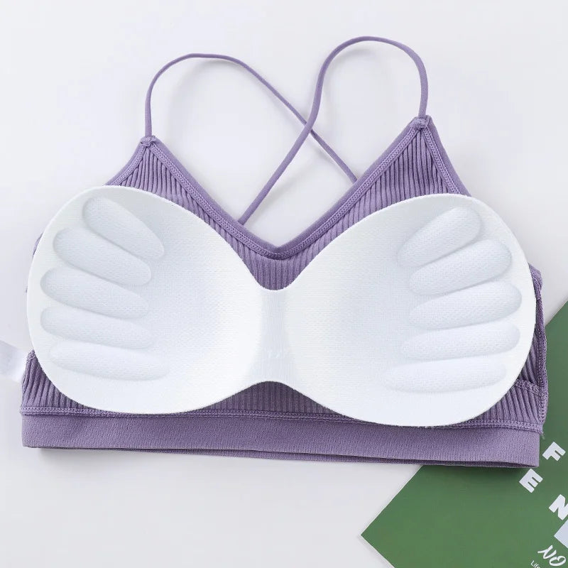 Cotton Bras for Women Underwear Female Cute Cherry Bralette Wireless Seamless Brassiere Crop Top Removable Pad Sexy Lingerie Aviola
