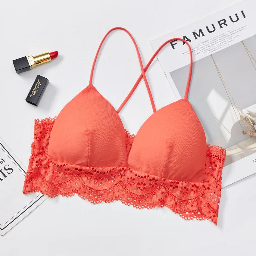 Lace Bra Women Cross Back Bralette Women's Sexy Lingerie Breathable Underwear Comfort Bra Sexy Intimates Aviola