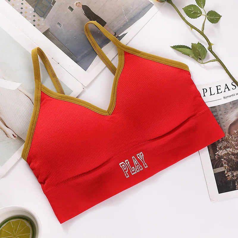 Seamless Tube Top Women Crop Top Fitness Bras Ribbed Top Seamless Bandeau Female Sexy Lingerie Fashion Underwear Removable Pads Aviola