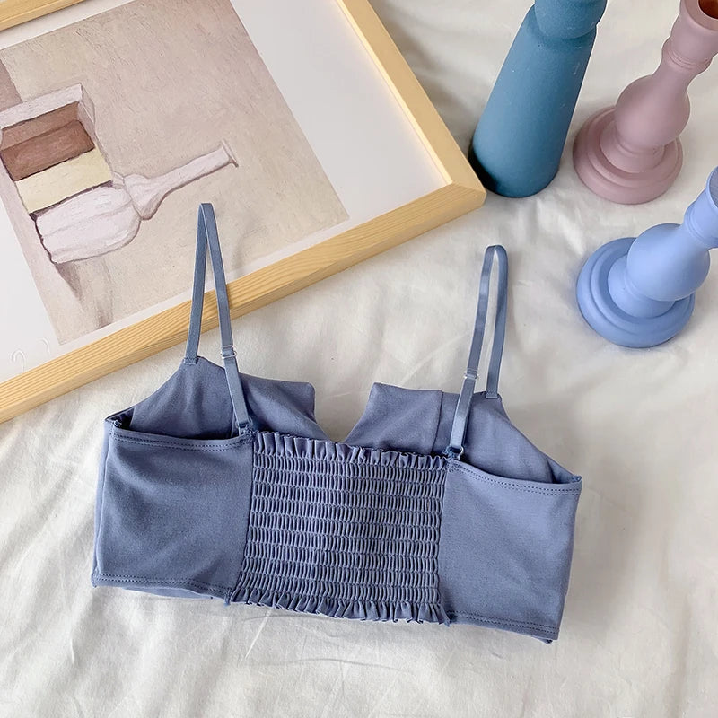 Push Up Bras For Women Sexy Lingerie Squareneck Bra Crop Tops Cotton Bra Female Comfy Underwear Intimates Wireless Brassiere Aviola